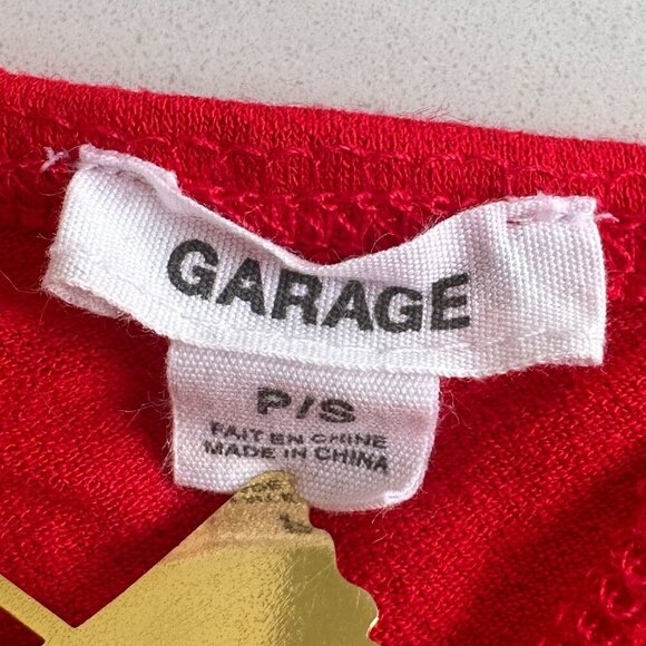 GARAGE | wrap tie crop top | Small | red | rayon-spandex blend - Picture 7 of 15